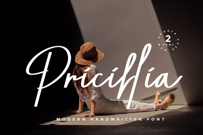Pricillia Font poster