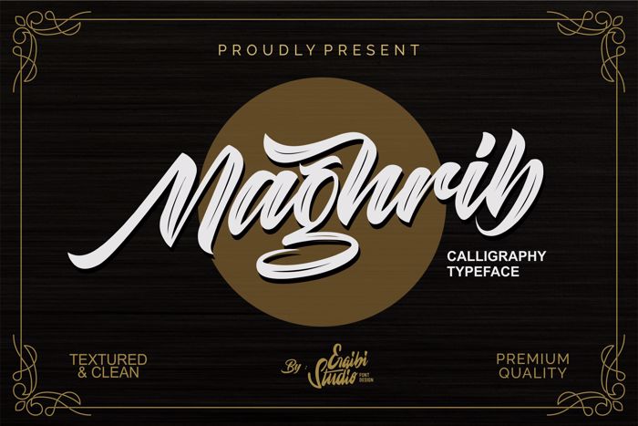 Maghrib Font poster