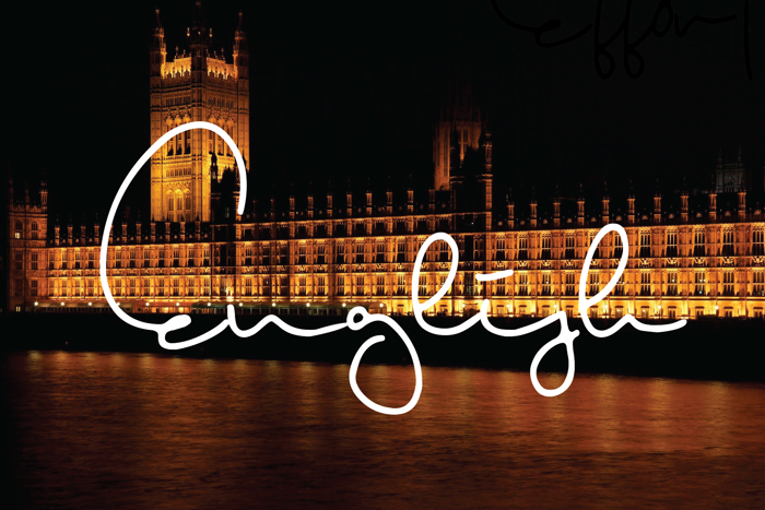 english Font poster