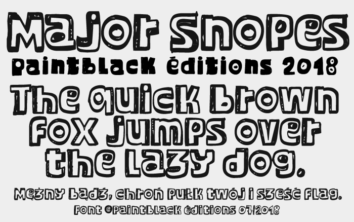 Major Snopes Font poster