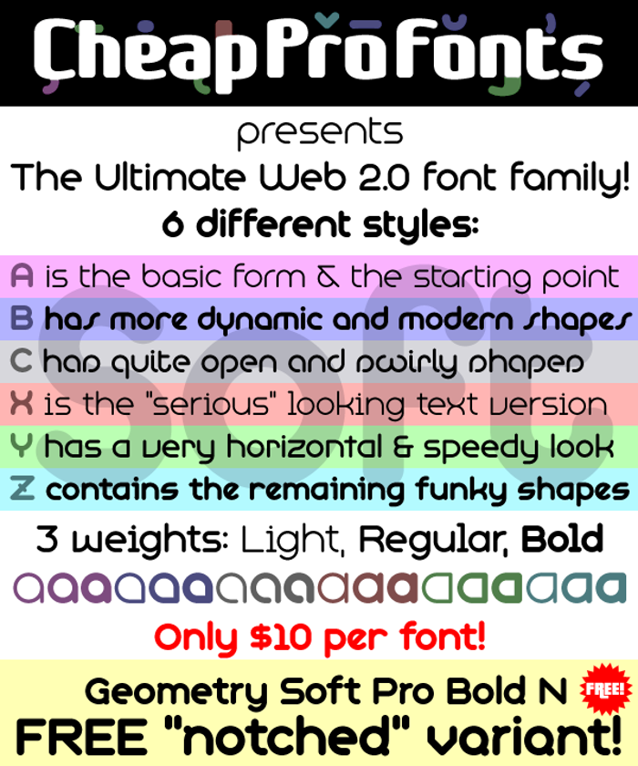 Geometry Soft Pro Font poster