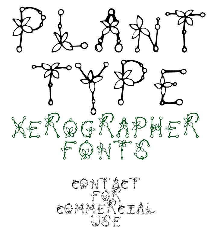 Plant Type Font poster