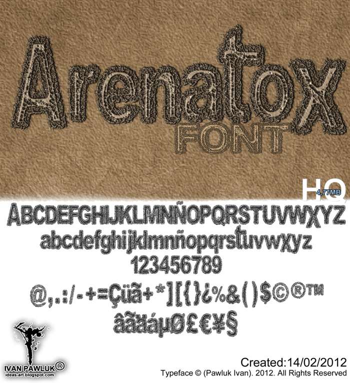 Arenatox font poster