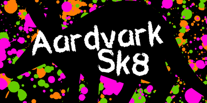 Aardvark Sk8 Font poster