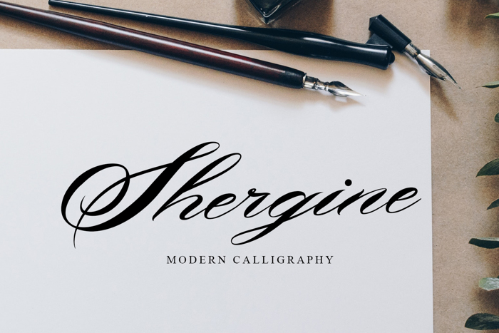 Shergine Font poster