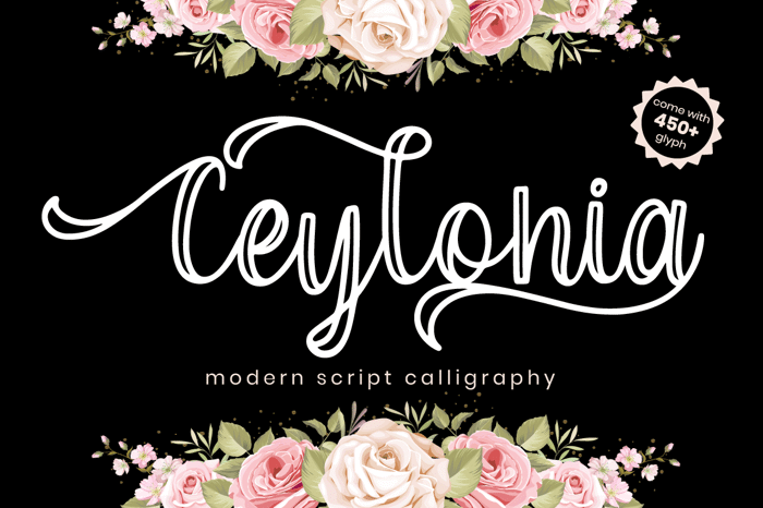 Ceylonia Font poster