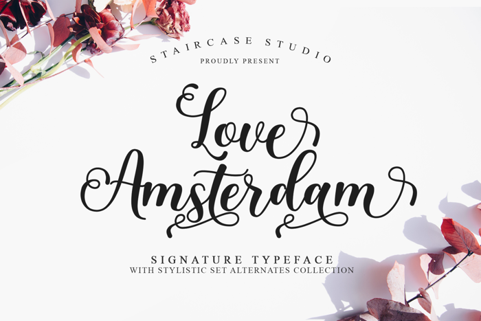 Love Amsterdam Font poster
