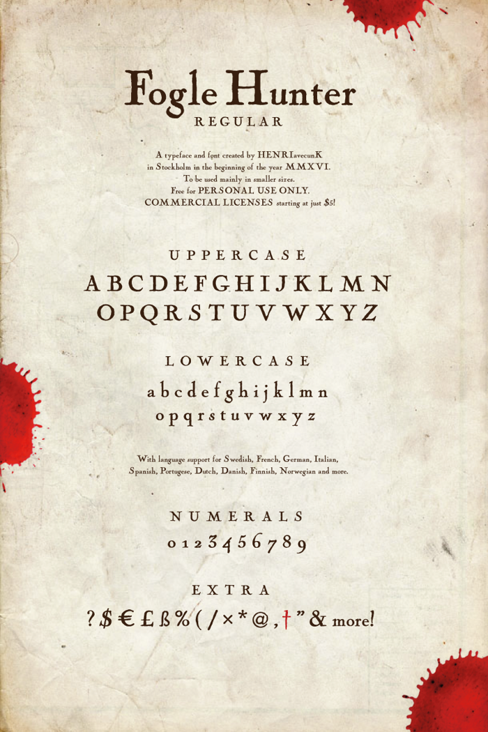 Fogle Hunter Font poster
