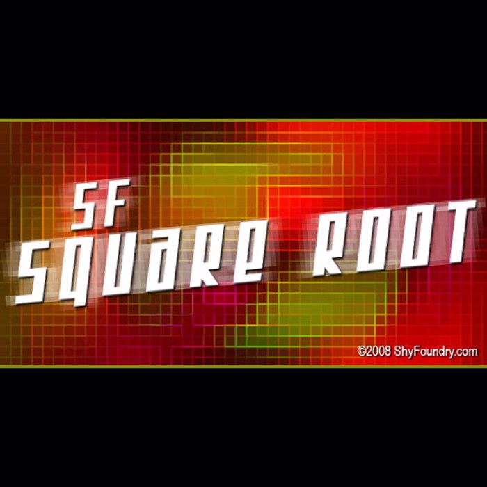 SF Square Root Font poster