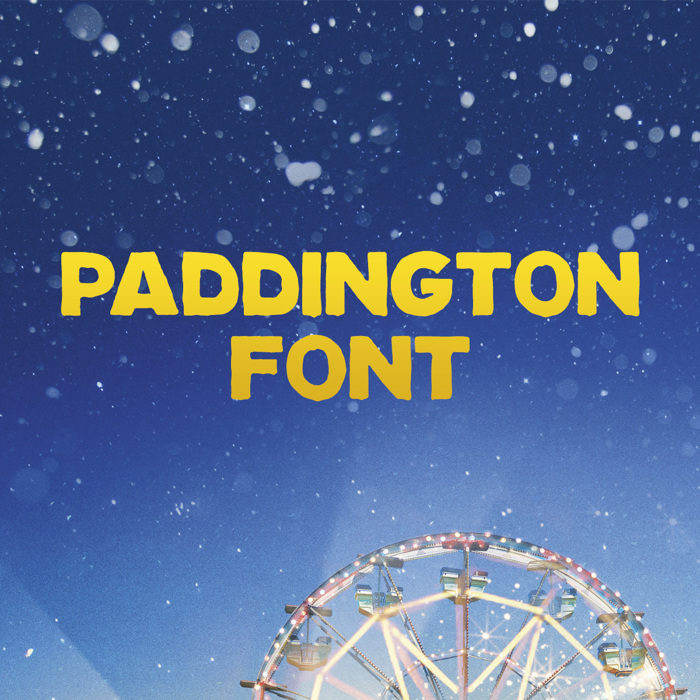 Paddington Font poster