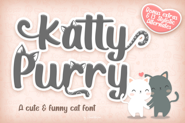 Katty Purry Font poster