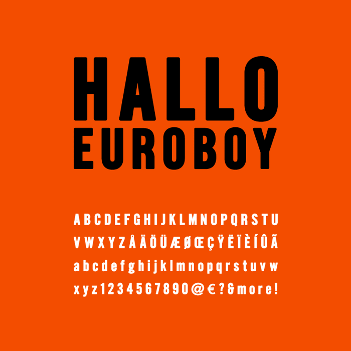Hallo Euroboy Font poster