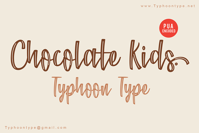 Chocolate Kids Font poster