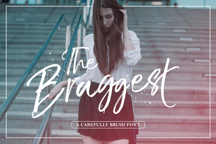The BraggestDemo Font poster