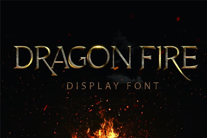 Dragon Fire Font poster