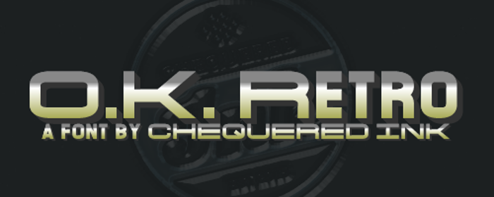 O.K. Retro Font poster