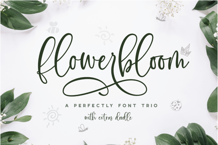 Flowerbloom Font poster