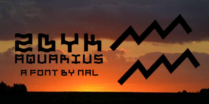 Zdyk Aquarius Font poster