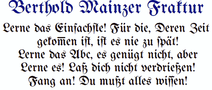 Bertholdr Mainzer Fraktur Font poster