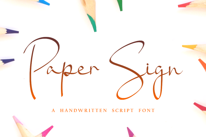 Paper Sign Font poster