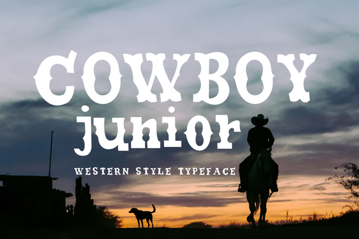 COWBOY JUNIOR Font poster