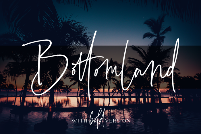 Bottomland Font poster