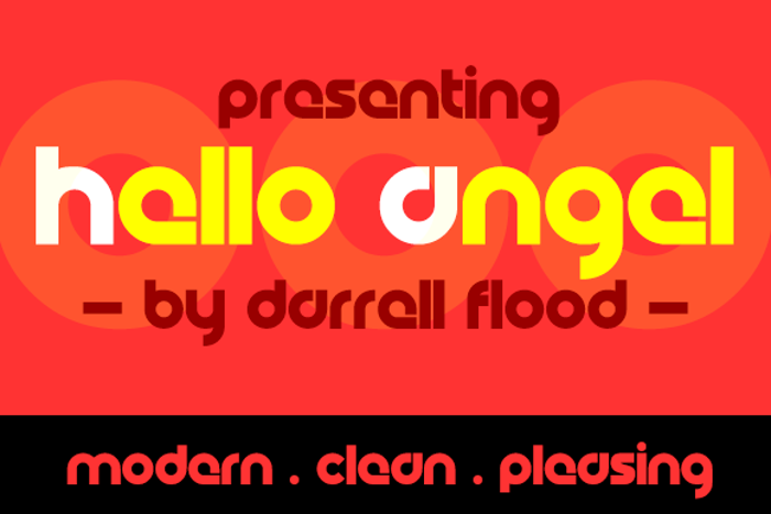 Hello Angel Font poster