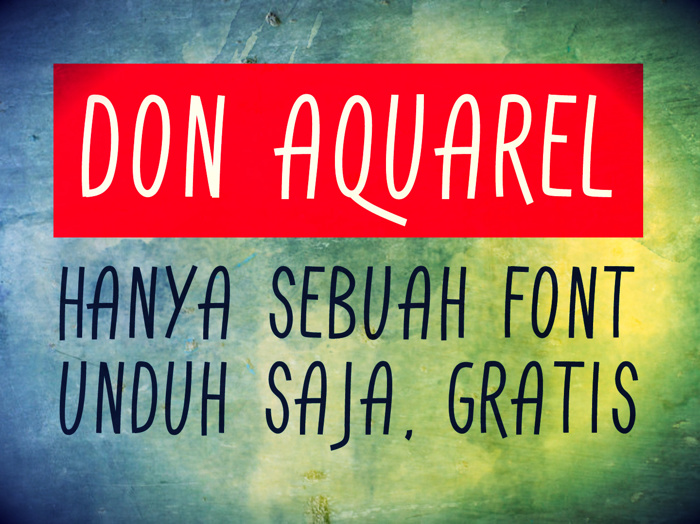 Don Aquarel Font poster