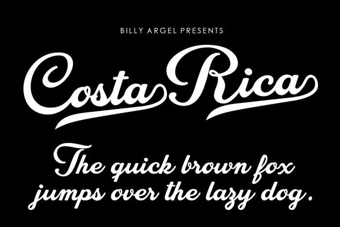 Costa Rica Font poster
