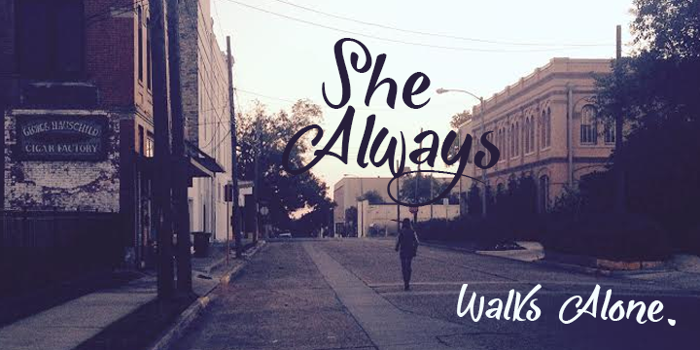 She Always Walk Alone Demo Font poster
