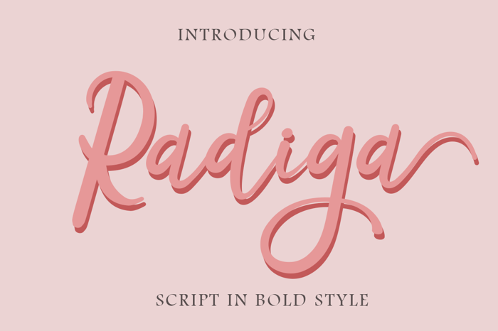 Radiga Font poster