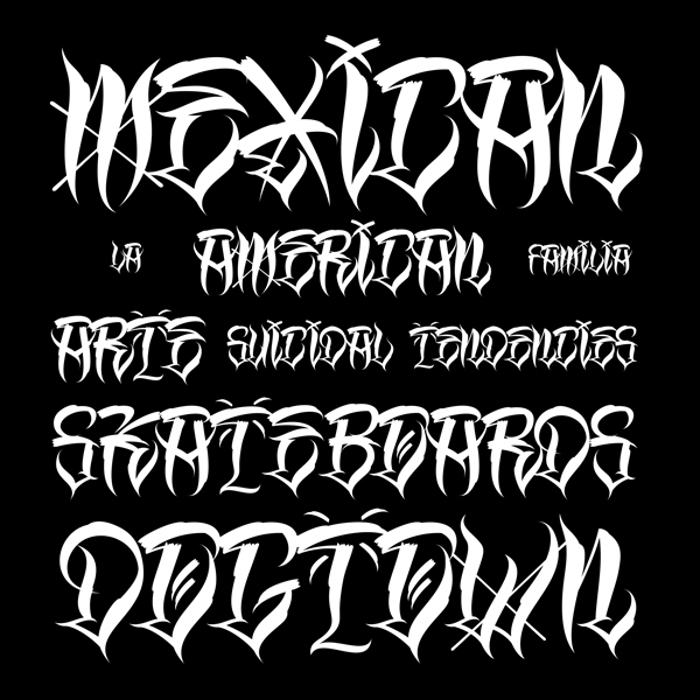 Los Angeles Homies Font poster