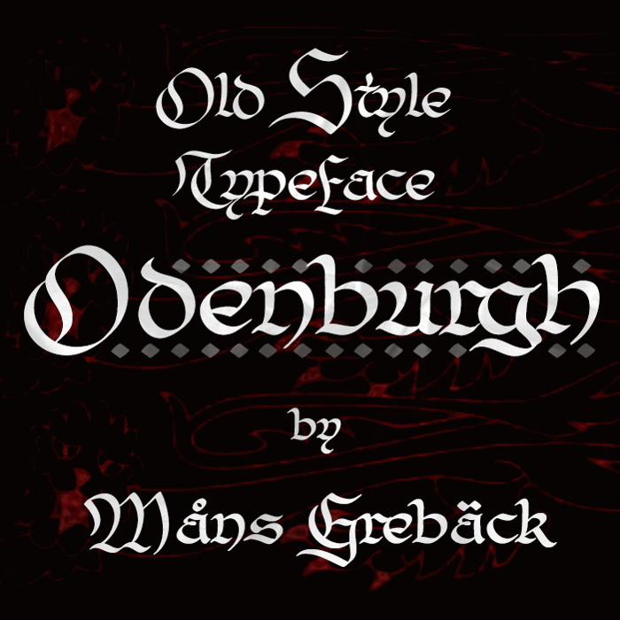 Odenburgh Font poster