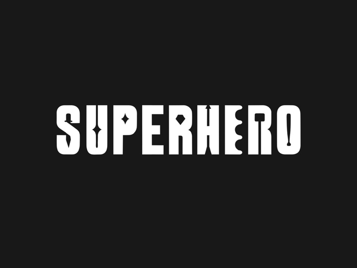 SUperHERO Font poster