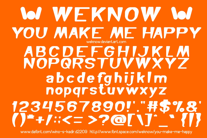 You Make Me Happy Font poster