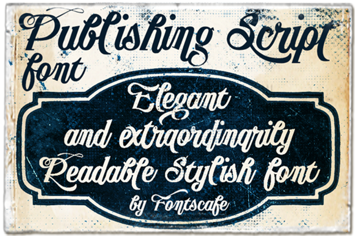 Publishing Script Font poster