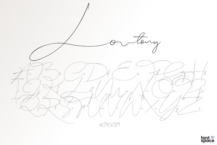 Lovtony Font poster