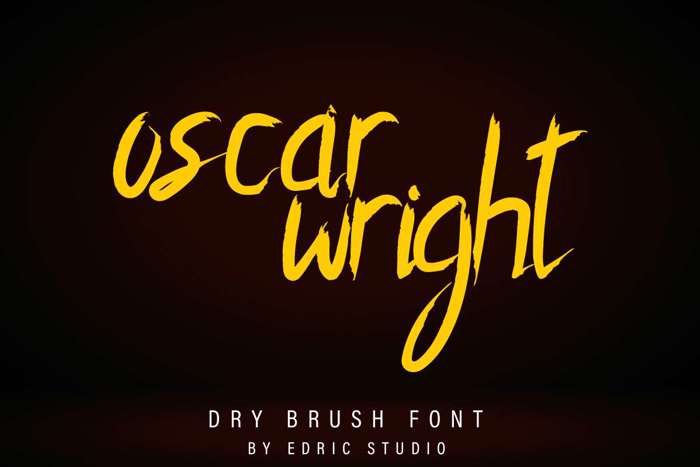 Oscar Wright Font poster