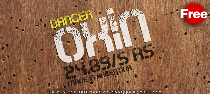 Oxin War Font poster