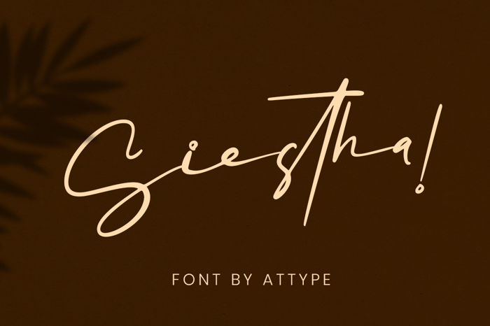 Siestha Font poster