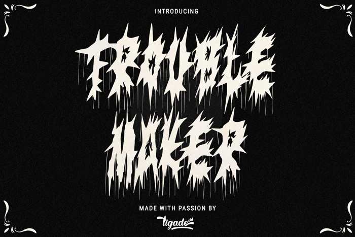 Trouble Maker Font poster