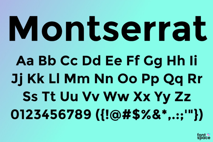 Montserrat Font poster