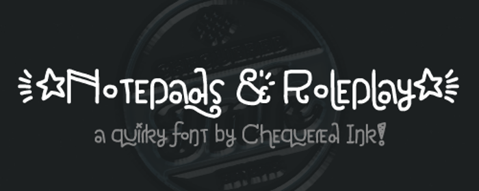 Notepads & Roleplay Font poster