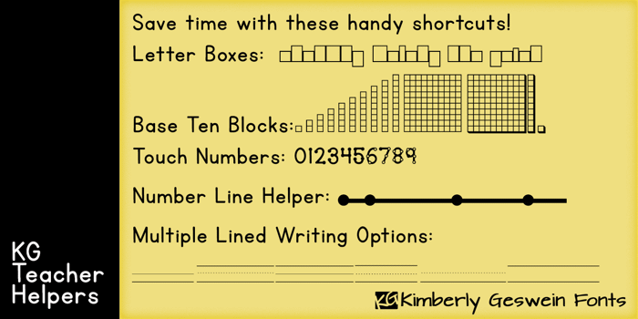 KG Teacher Helpers Font poster