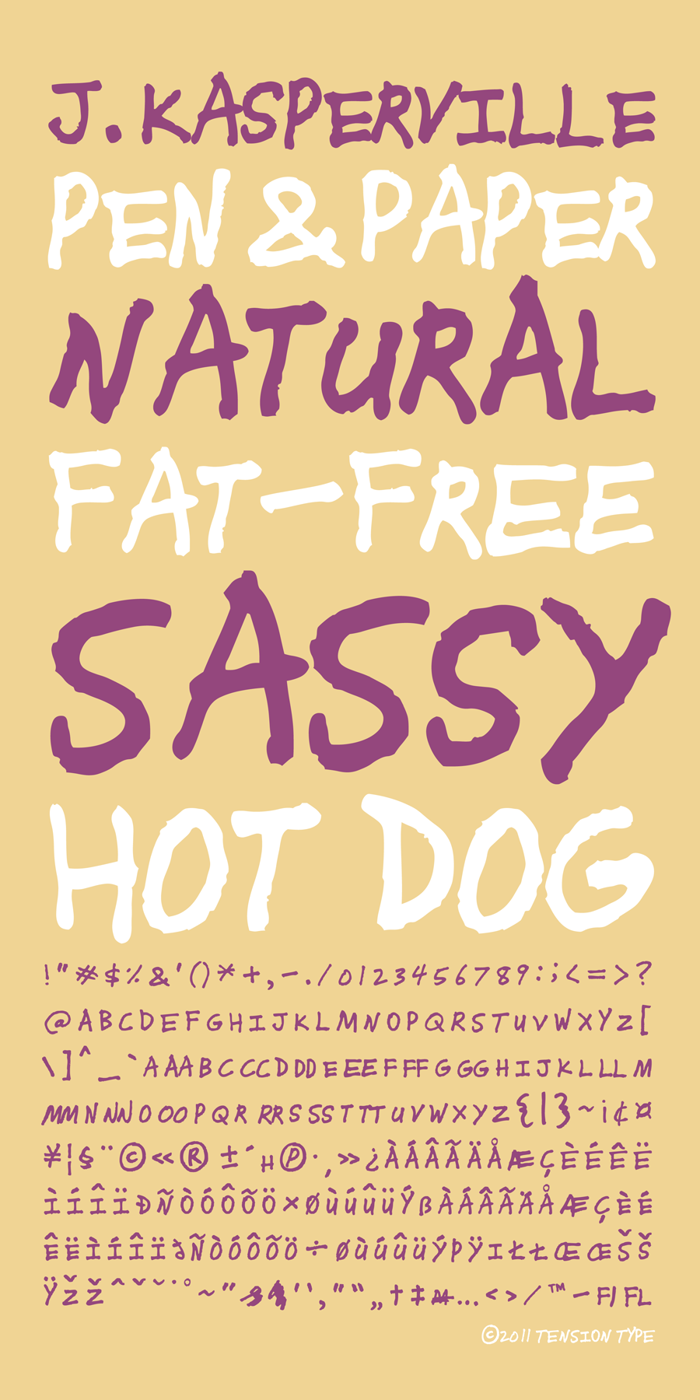 J.Kasperville Font poster