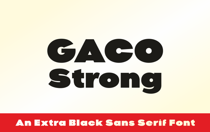 Gaco Strong Font poster