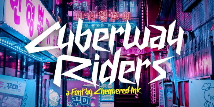Cyberway Riders Font poster