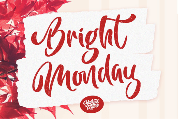 Bright Monday Font poster