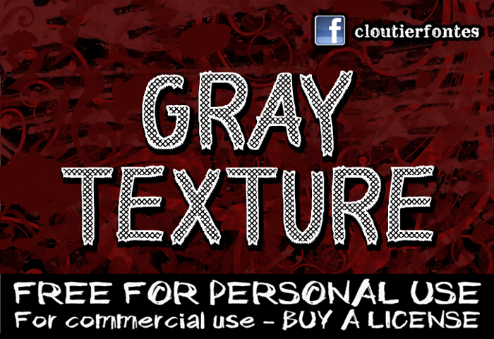 CF Gray Texture Font poster
