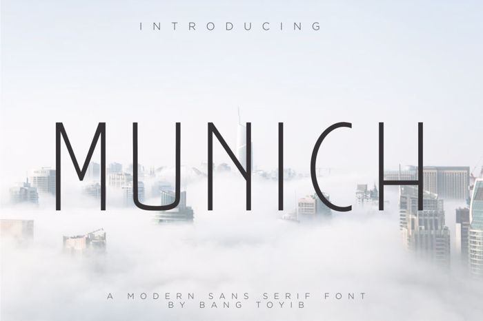 MUNICH Font poster
